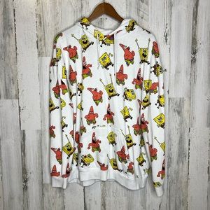 Nickelodeon Men's Spongebob Squarepants  Patrick Hoodie White Yellow Size XXL
